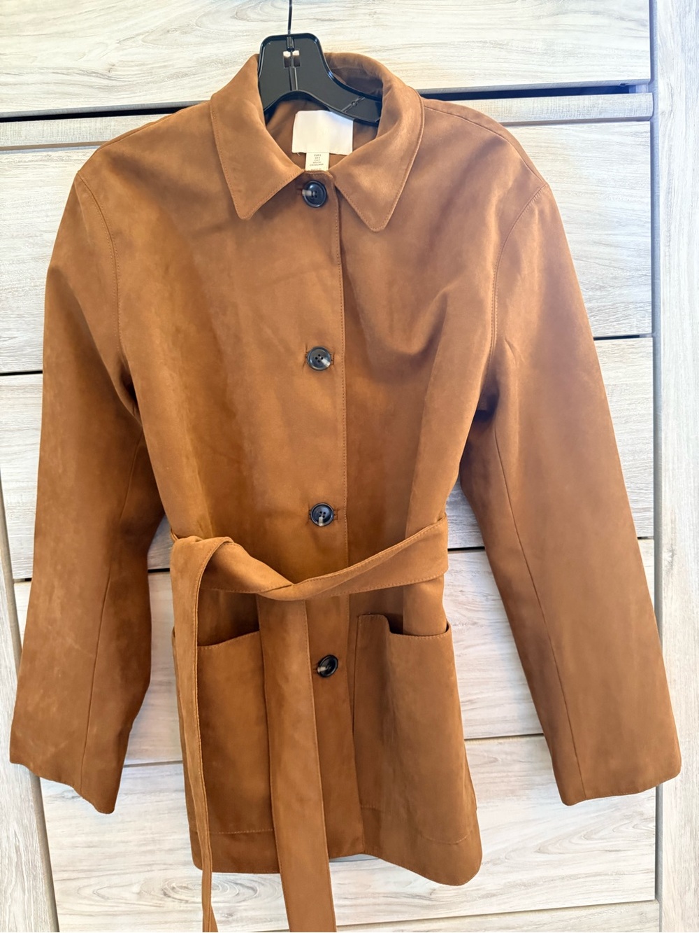 H&M Belted Faux Suede Jacket - Picture 4 of 4
